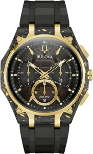Watches Bulova 98A328 Curv Carbon Gold