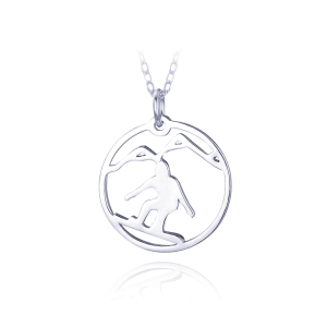 MINET Silver snowboard necklace JMAN0602SN45
