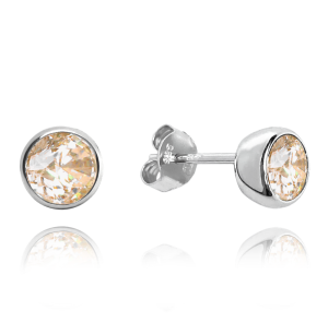 MINET Silver earrings PECKY with yellow zircons JMAN0301YE00