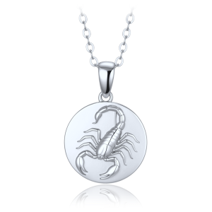 MINET Silver Scorpio Zodiac Sign Necklace JMAS9611SN50