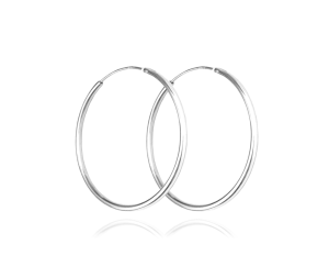 MINET Strieborné náušnice CIRCLES 4 cm JMAN0136SE40