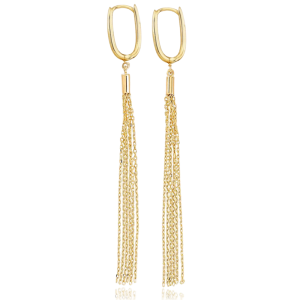 MINET Gold dangling chain earrings JMG0164WGE00