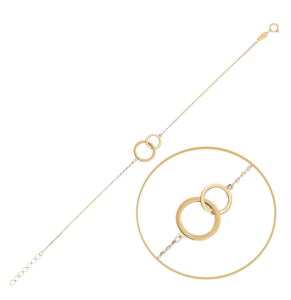 MINET Gold bracelet linked rings JMG0059WGB16