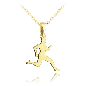 MINET Gold plated silver necklace RUNNER JMAN0428GN50
