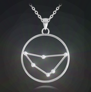 MINET Stříbrný náhrdelník Stars znamení KOZOROH Czech Crystal JMAS9501SN45