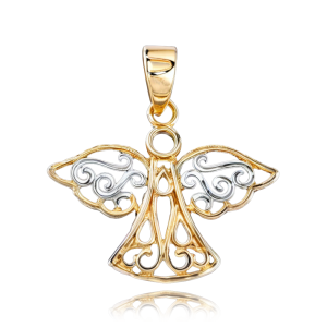 MINET Gold pendant angel in combination of yellow and white gold Au 585/1000 0,80g JMG0169WGP00