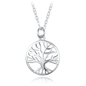 MINET Strieborný náhrdelník strom života JMAN5024SN45