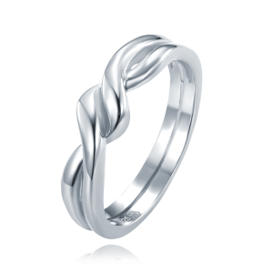 MINET Decent intertwined silver ring size 60 JMAS0249SR60