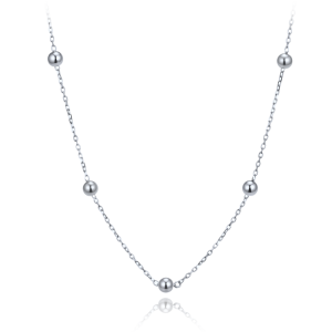 MINET Delicate Silver Necklace with Bead JMAS0342SN43