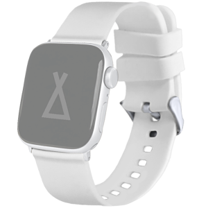 LAVVU LSXBWS1 Bílý silikonový řemínek na hodinky pro APPLE WATCH 38-40 mm