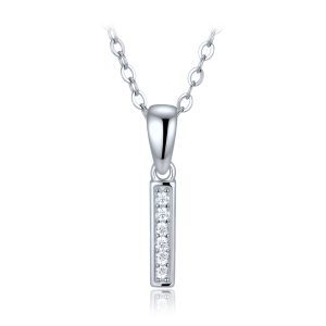 MINET Children's Silver Necklace with White Zircon JMAD0071SN35