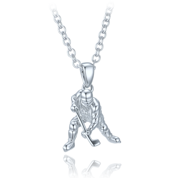 MINET Stříbrný náhrdelník hokejista JMAN0652SN50