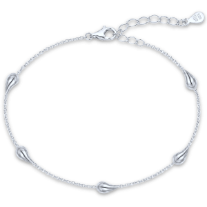 MINET Silver Ankle Chain with Drops JMAN0565SB27