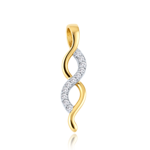 MINET Elegant gold pendant with white zircon Au 585/1000 0.65g JMG0321WGP01