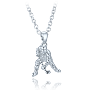 MINET Silver hockey player necklace JMAN0652SN50