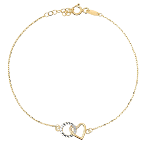 MINET Gold bracelet heart and ring in combination with white gold Au 585/1000 1,50g JMG0200WGB19