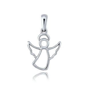 MINET Elegantní zlatý přívěs z bílého zlata anděl Au 585/1000 0,50g JMG0274WSP00