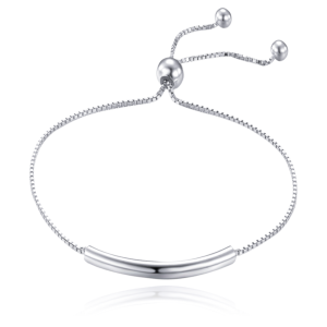 MINET Elegantný strieborný náramok s horizontálnou tyčou JMAS0266SB21