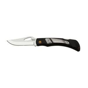 CROCODILE Folding Pocket Knife with Clip, Blade with Opening Hole 243-NH-1/B Black