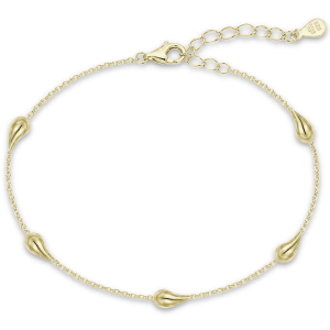 MINET Gold-Plated Silver Ankle Chain with Drops JMAN0565GB27