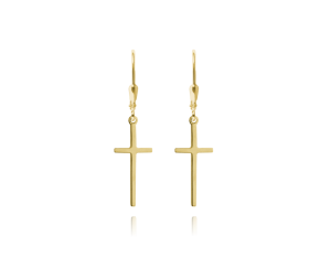 MINET Gold-plated silver earrings CROSSES JMAS0062GE00