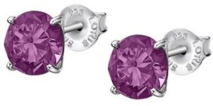 Women's Lotus Silver Swarovski Earrings LP2005-4/2