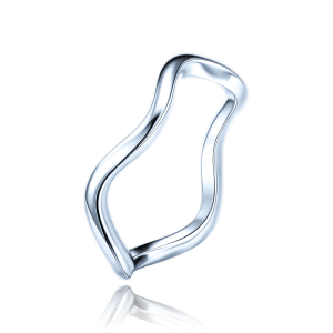 MINET Modern twisted silver ring size 58 JMAS0292SR58