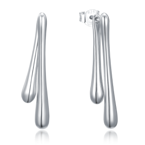 MINET Modern silver drop earrings JMAN0567SE00