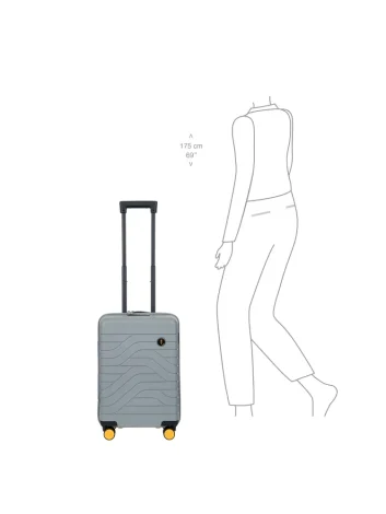 Bric’s B1Y08429.004 Ullisse Trolley Suitcase, 55 cm, Grey