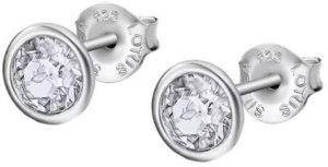 Women's Lotus Silver Swarovski Earrings LP2001-4/1