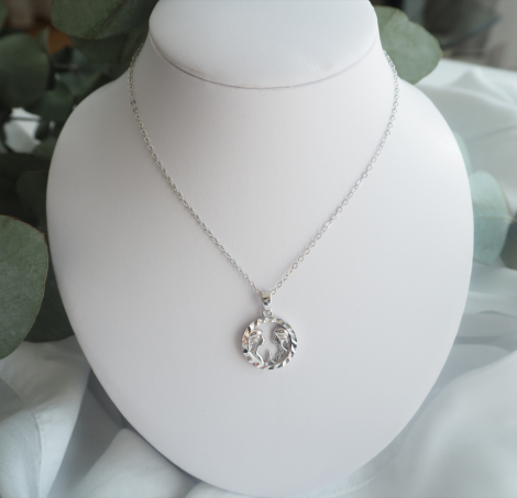 MINET Stříbrný náhrdelník Zodiac znamení BLÍŽENCI JMAS9406SN45