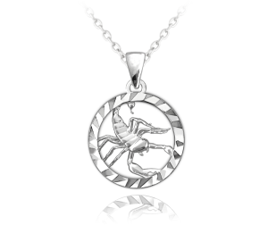 MINET Stříbrný náhrdelník Zodiac znamení ŠTÍR JMAS9411SN45