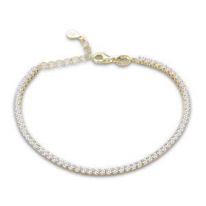 MINET Gold-Plated Tennis Bracelet with White Zirconia JMAS0331GB16