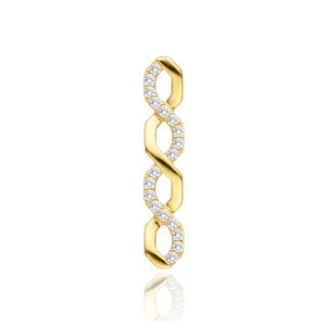 MINET Elegant gold pendant with cubic zirconia, 585/1000 gold, 0.60 g, JMG0068WGP00