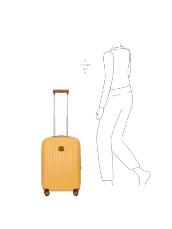 Bric’s BAH08451.227 Taormina Trolley Expandable Suitcase, 55 cm, Honey
