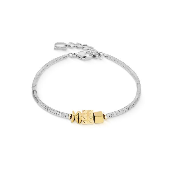 Cube Trio Facets gold-silver COEUR DE LION bracelet 2040/30-1716