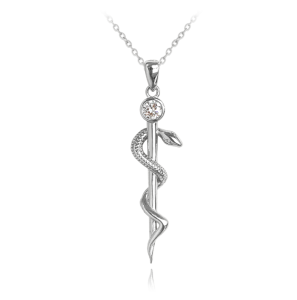 MINET Silver necklace with white zircon JMAN0298SN45