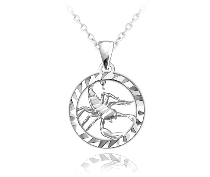 MINET Stříbrný náhrdelník Zodiac znamení ŠTÍR JMAS9411SN45