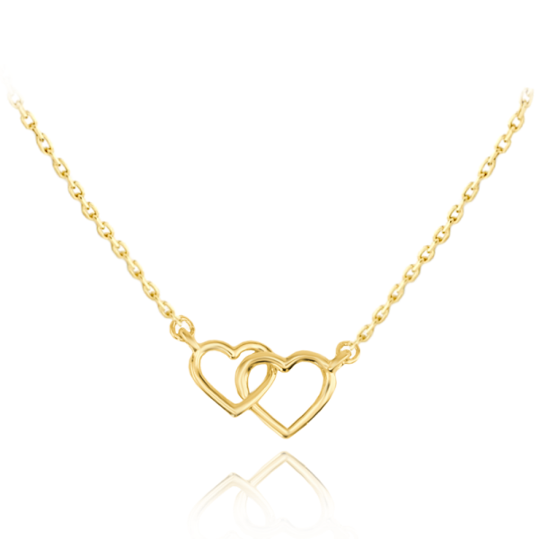 MINET Gold Necklace with Hearts, 585/1000 Au, 1.80 g, JMG0244WGN49