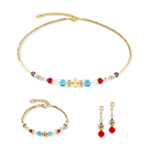 Shape Mix Nexus gold-multicolour COEUR DE LION earrings 3023/21-1516