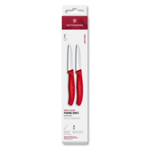 Victorinox 6.7401.2C1 Swiss Classic Paring Knife, 8 cm, 2 pcs, Red