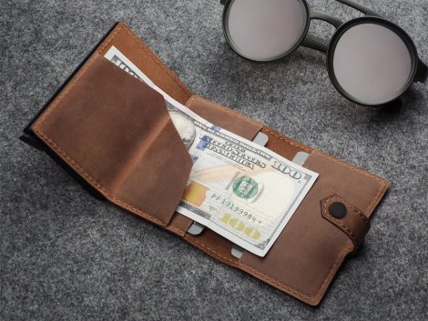 Wallet Pularys 211128406 HIKER RFID Cognac