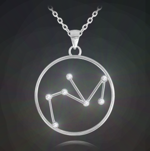 MINET Silver necklace Stars sign of the Sagittarius Czech Crystal JMAS9512SN45