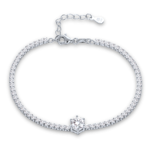 MINET Elegant Silver Bracelet with White Zircon JMAS0333SB16
