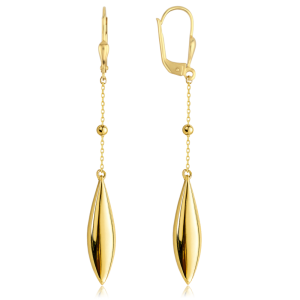 MINET Modern gold earrings with patent Au 585/1000 2.45g JMG0327WGE00