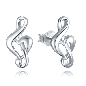 MINET Silver earrings violin key JMAS0254SE00
