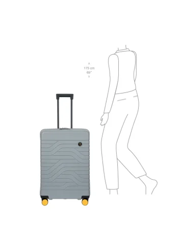 Bric’s B1Y08431.004 Ullisse Trolley Expandable Suitcase, 71 cm, Grey