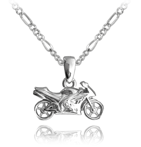 MINET Silver motorcycle necklace JMAN0525SN50