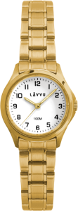 LAVVU Dámské hodinky ARENDAL Original Gold s vodotěsností 100M
