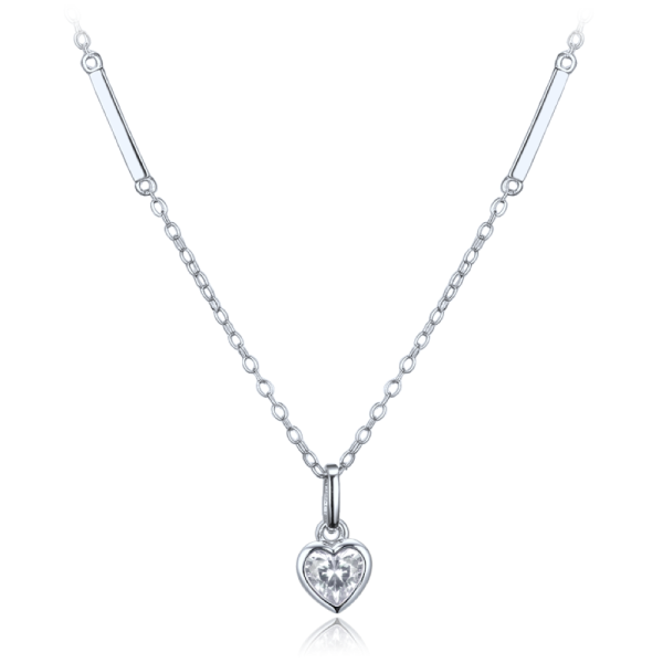 MINET Subtle silver heart necklace JMAS0328SN45